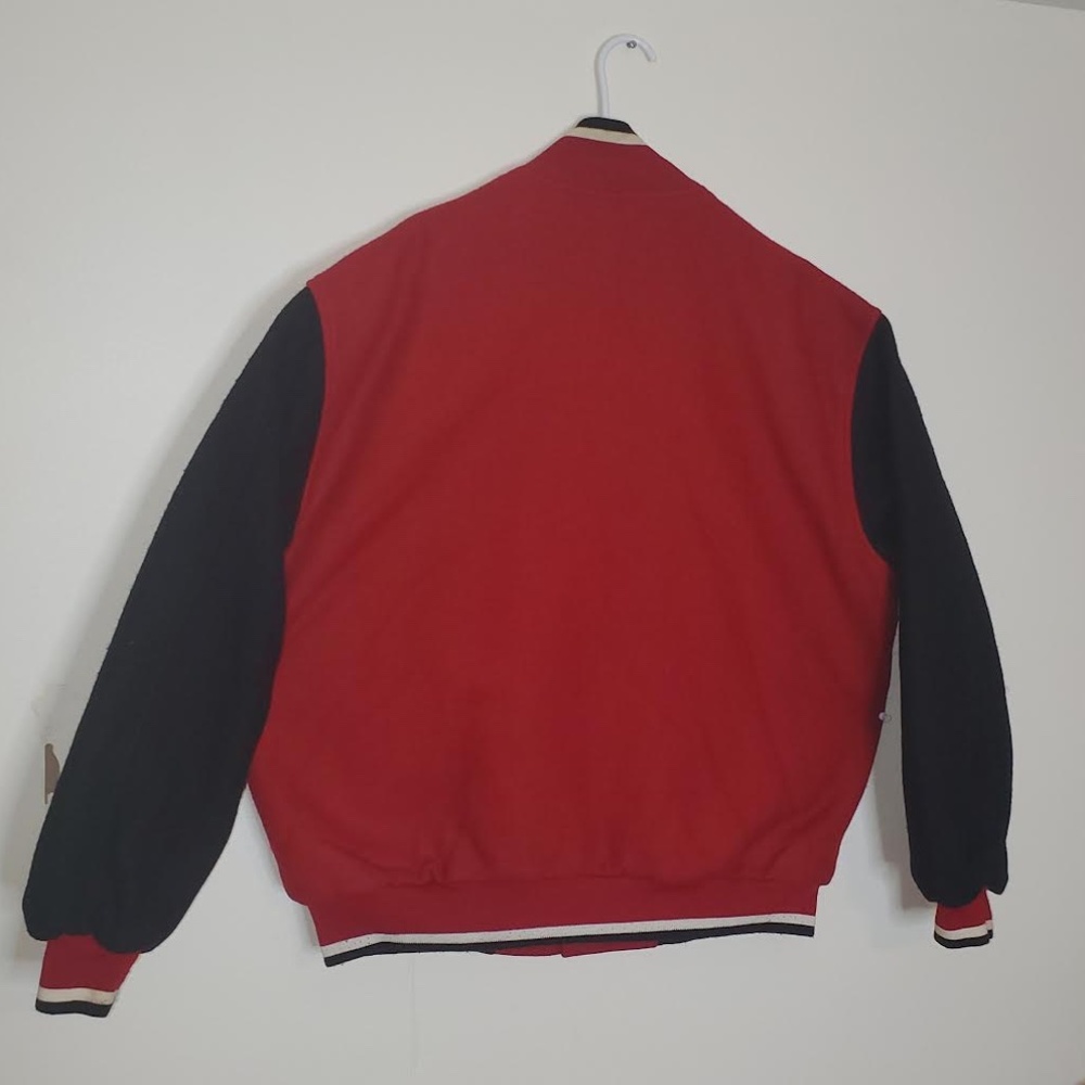 Vintage 1990s Hockey Varsity Letterman Jacket Divine Child Catholic High School - Picture 9 of 13